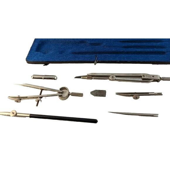 VTGE Stellar Drawing Set In Felt Lined Case collector Item working Condition - Picture 1 of 11